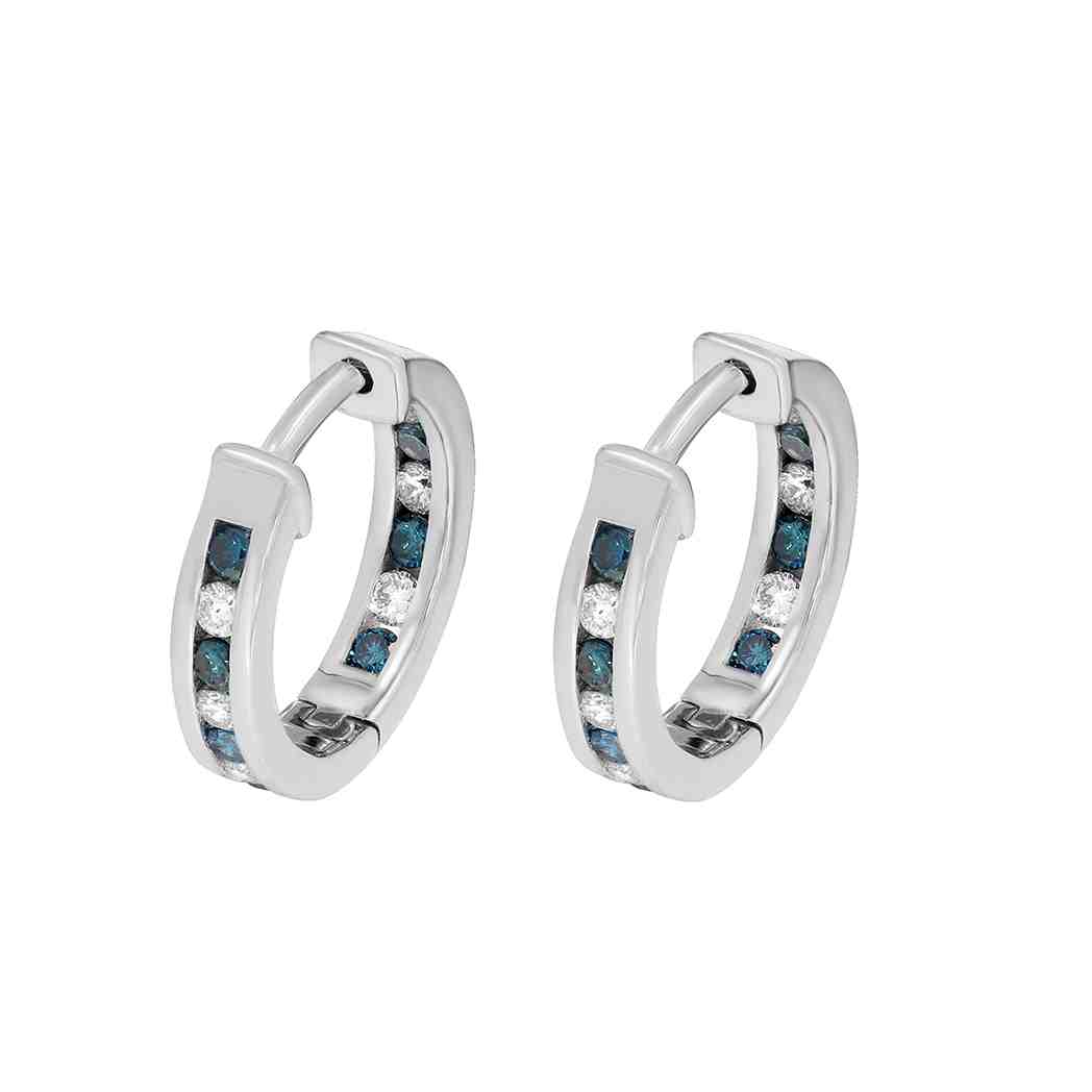 Huggie Hoop Inside Outside Diamond Earrings ER21528A